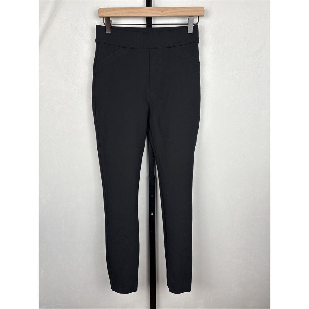 Spanx The Perfect Pant Ankle Sz Small Tall Back Seam Black Ponte Pull On Stretch - Picture 3 of 11